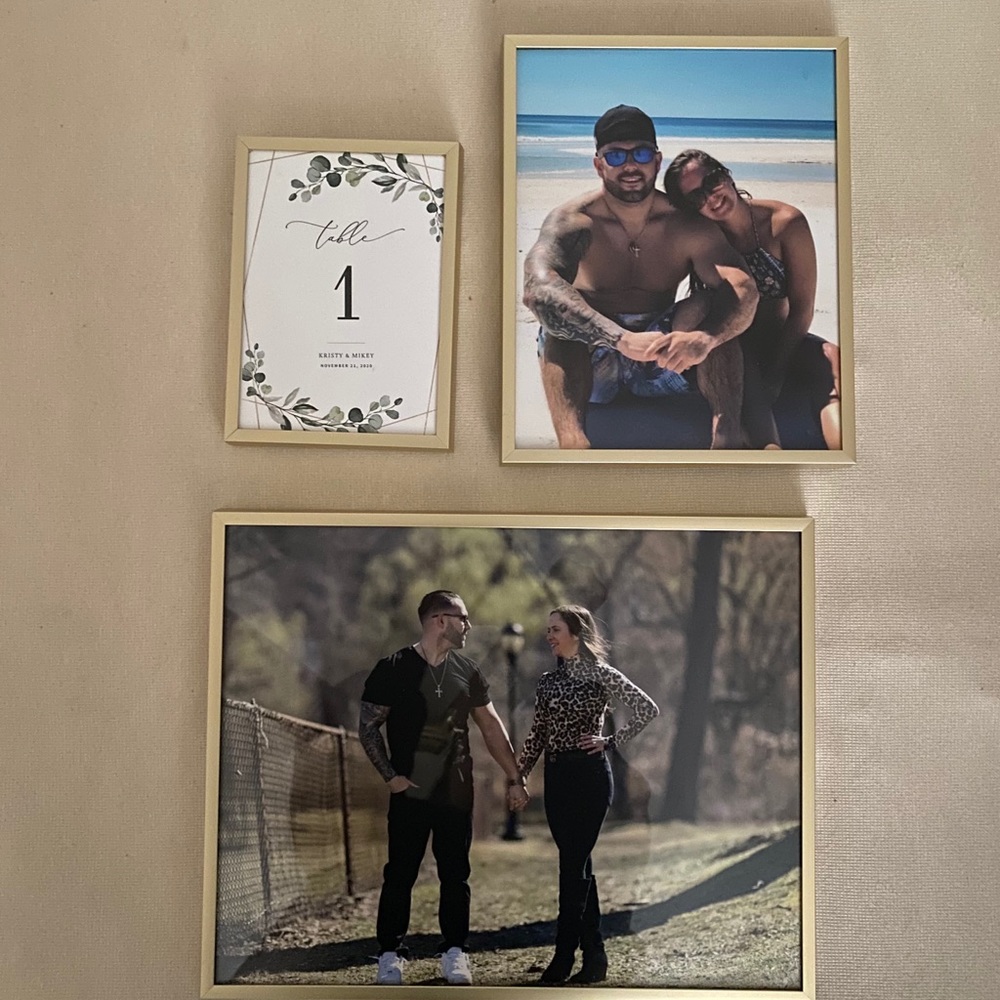 Gold picture frames